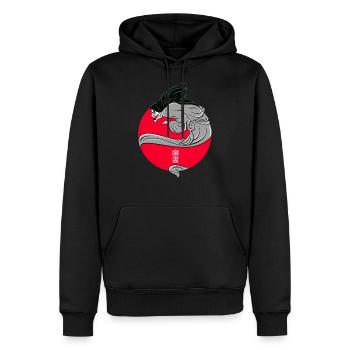 Yurei, fantôme du Japon - Sweat à capuche Premium bio Homme - noir - Devant - Nico (187cm)