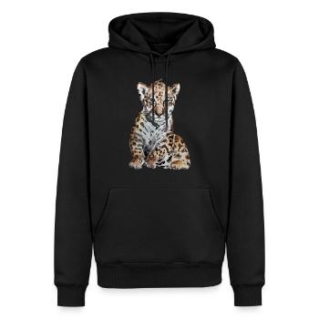 Jaguar Baby - Sweat à capuche Premium bio Homme - noir - Devant - Nico (187cm)