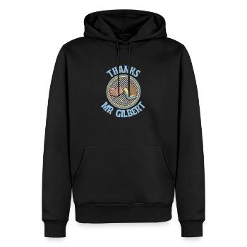 Merci M. Gilbert Inbetweeners Inspired Design - Sweat à capuche Premium bio Homme - noir - Devant - Nico (187cm)