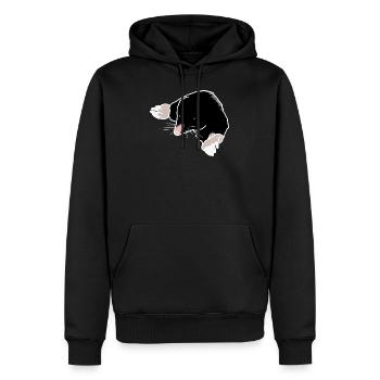 Maulwurf - Männer Premium Bio Hoodie - Schwarz - Vorne - Nico (187cm)
