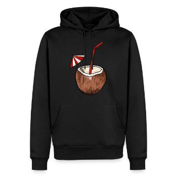 Kokusnuss Urlaub Outfit - Männer Premium Bio Hoodie - Schwarz - Vorne - Nico (187cm)