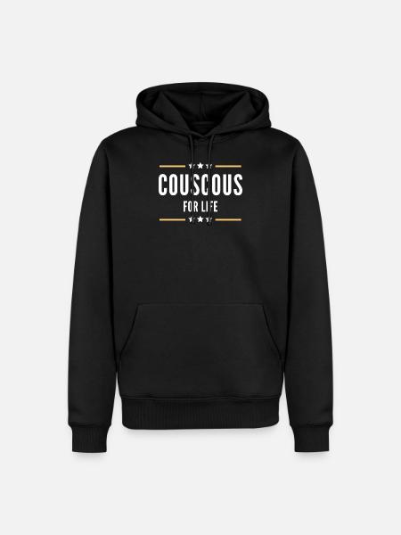 Couscous for life - Sweat à capuche Premium bio Homme - noir