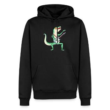 Star Lézard guitare électrique - Sweat à capuche Premium bio Homme - noir - Devant - Nico (187cm)