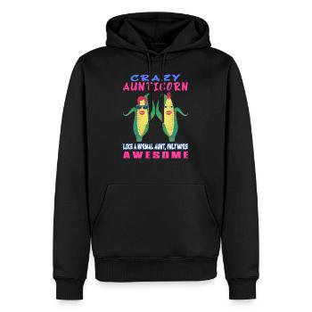 Crazy Aunticorn Like A Normal Aunt More Awesome - Men’s Premium Organic Hoodie - black - Front - Nico (187cm)