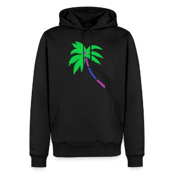 Palme Bunt dreifarbig - Männer Premium Bio Hoodie - Schwarz - Vorne - Nico (187cm)