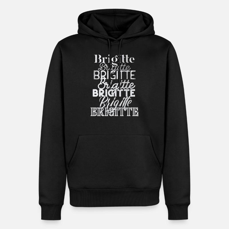 Brigitte - Männer Premium Bio Hoodie - Schwarz