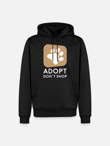 Adopt - dont shop I Tierretter - Männer Premium Bio Hoodie - Schwarz
