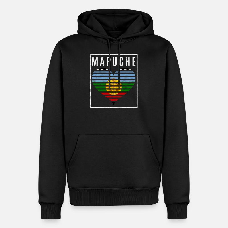 Mapuche - Männer Premium Bio Hoodie - Schwarz
