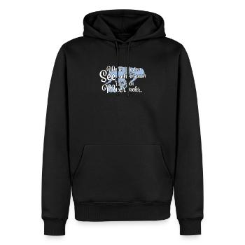 Wenn ich den See seh Senftenberger See - Männer Premium Bio Hoodie - Schwarz - Vorne - Nico (187cm)