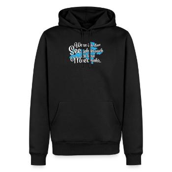 Wenn ich den See seh Westensee - Männer Premium Bio Hoodie - Schwarz - Vorne - Nico (187cm)