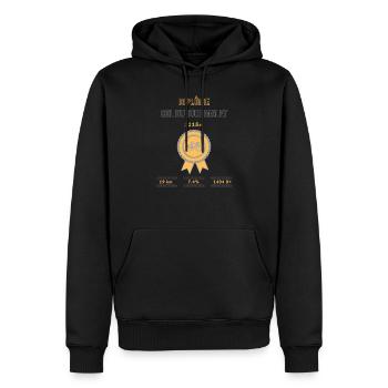 Diplôme Col du Tourmalet - Sweat à capuche Premium bio Homme - noir - Devant - Nico (187cm)