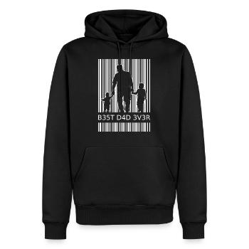 zweifacher Papa Geschenk - Männer Premium Bio Hoodie - Schwarz - Vorne - Nico (187cm)