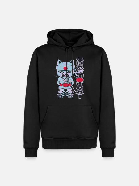 Chat mouraï flex - Men’s Premium Organic Hoodie - black