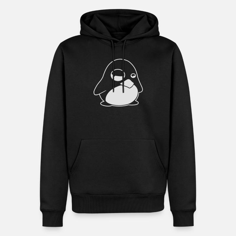 TUX Pinguin, LINUX - Sweat à capuche Premium bio Homme - noir