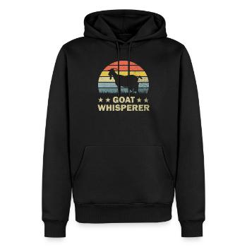 Chèvre chèvre chèvre - Sweat à capuche Premium bio Homme - noir - Devant - Nico (187cm)