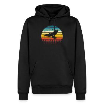 Vogel Adler - Männer Premium Bio Hoodie - Schwarz - Vorne - Nico (187cm)