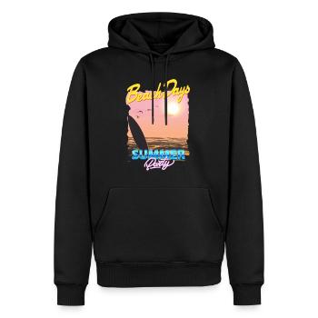 Sommerfest - Männer Premium Bio Hoodie - Schwarz - Vorne - Nico (187cm)