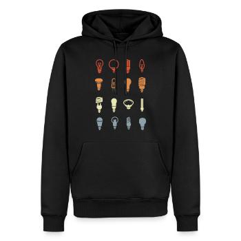 Light bulb sockets - Men’s Premium Organic Hoodie - black - Front - Nico (187cm)