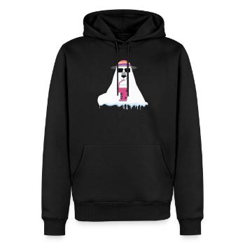 Ours du réchauffement climatique | Satire sur l’écologie arctique - Sweat à capuche Premium bio Homme - noir - Devant - Nico (187cm)