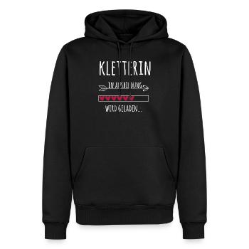 Kletterin in Ausbildung Boulderin Geschenk - Männer Premium Bio Hoodie - Schwarz - Vorne - Nico (187cm)