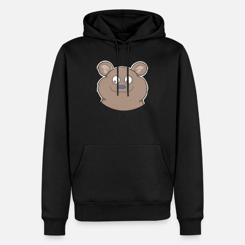 Bär - Männer Premium Bio Hoodie - Schwarz