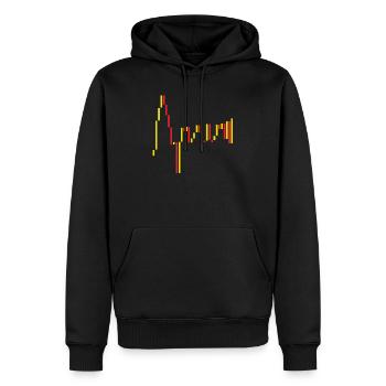Spanische Börse Rot Gelb - Männer Premium Bio Hoodie - Schwarz - Vorne - Nico (187cm)