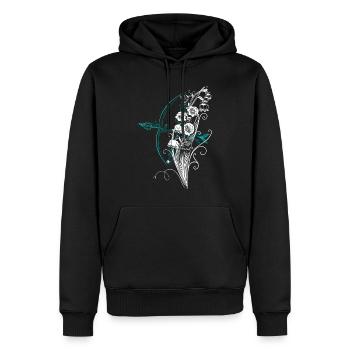 Maiglöckchen Pfeil Bogen - Männer Premium Bio Hoodie - Schwarz - Vorne - Nico (187cm)