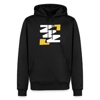 Emblème d’art numérique simple de base avec Z - Sweat à capuche Premium bio Homme - noir - Devant - Nico (187cm)