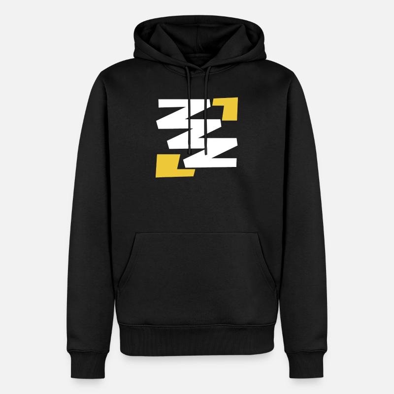 Einfaches digitales Kunstemblem mit Z - Männer Premium Bio Hoodie - Schwarz