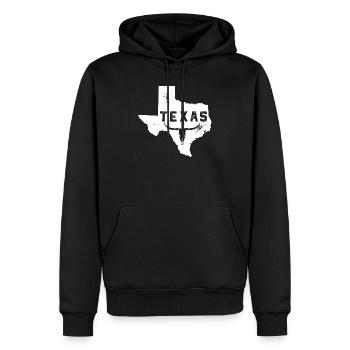 Texas Totenkopf Longhorn Vintage - Männer Premium Bio Hoodie - Schwarz - Vorne - Nico (187cm)