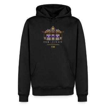 Schrein Ise-jingu, Sonnengöttin Amaterasu, Japan - Männer Premium Bio Hoodie - Schwarz - Vorne - Nico (187cm)