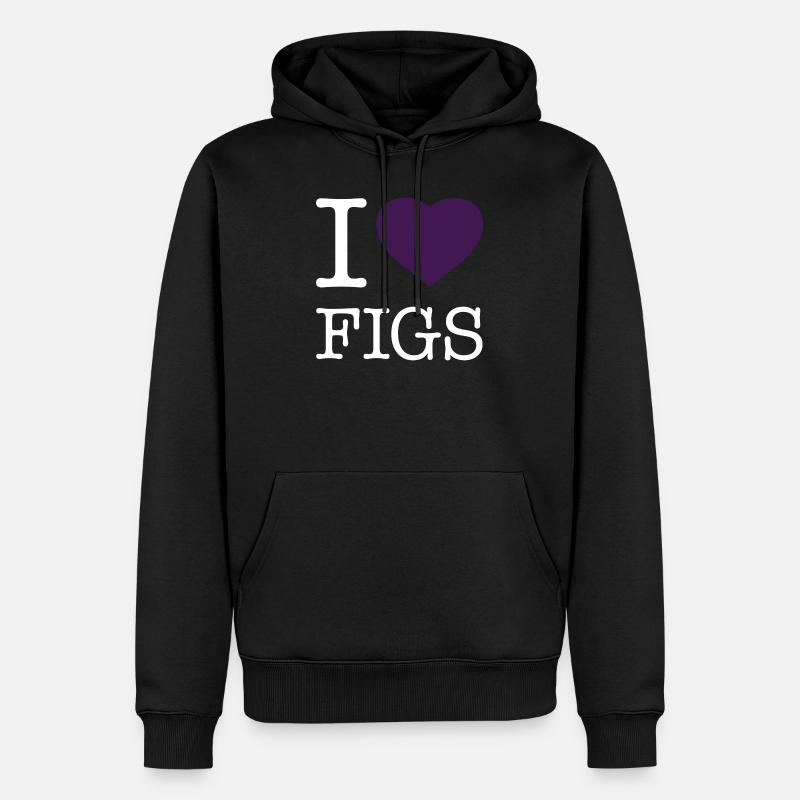 J’ADORE LES FIGUES - Sweat à capuche Premium bio Homme - noir