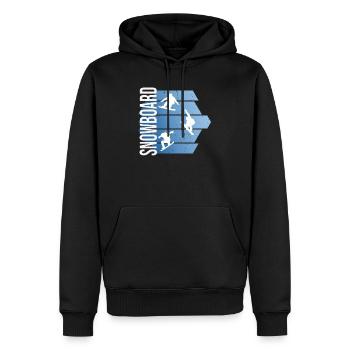 Snowboard - Männer Premium Bio Hoodie - Schwarz - Vorne - Nico (187cm)