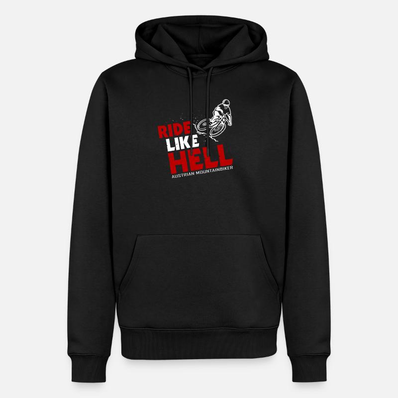 AUSTRIAN MOUNTAINBIKER Downhill - Männer Premium Bio Hoodie - Schwarz