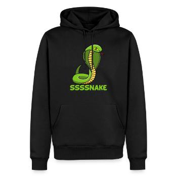 Serpent manga - Sweat à capuche Premium bio Homme - noir - Devant - Nico (187cm)