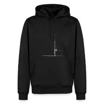 Angel Skizze Vintage Look - Männer Premium Bio Hoodie - Schwarz - Vorne - Nico (187cm)