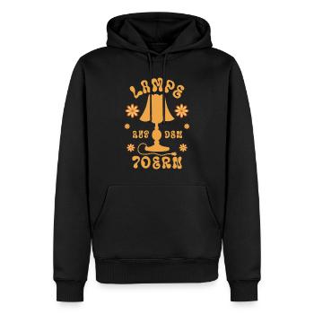 Lampe aus den 70ern - Männer Premium Bio Hoodie - Schwarz - Vorne - Nico (187cm)