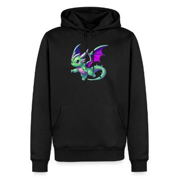 Dragon - Men’s Premium Organic Hoodie - black - Front - Nico (187cm)