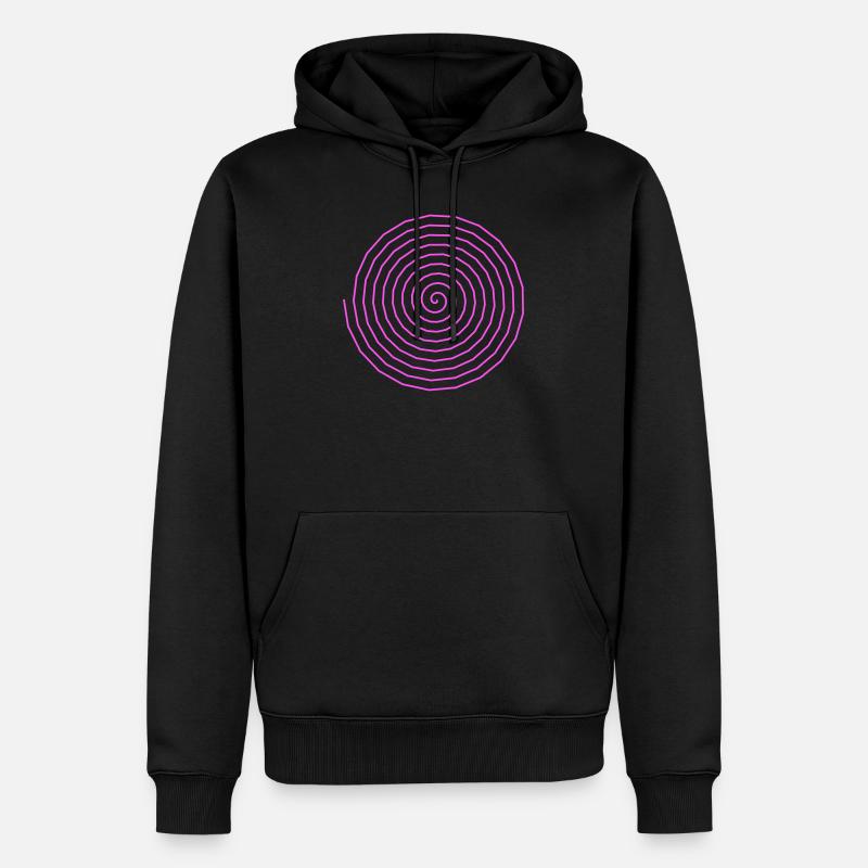 Conception en spirale colorée pour le style psychédélique - Sweat à capuche Premium bio Homme - noir