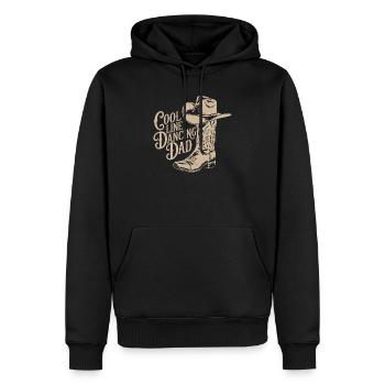 Line dancing dad cowboy hat style decoration - Men’s Premium Organic Hoodie - black - Front - Nico (187cm)