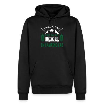 J’me barre en camping-car - Sweat à capuche Premium bio Homme - noir - Devant - Nico (187cm)