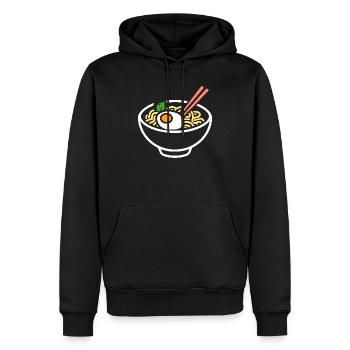Ramen - Männer Premium Bio Hoodie - Schwarz - Vorne - Nico (187cm)