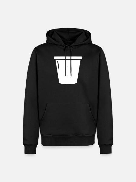 Eimer Putzeimer Haushalt Icon Vektor - Männer Premium Bio Hoodie - Schwarz