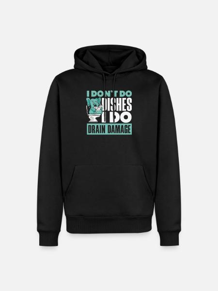 Toilet Clogging Master Funny - Men’s Premium Organic Hoodie - black