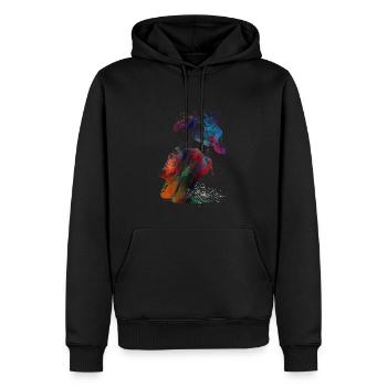 Art du sport automobile #motor #sport - Sweat à capuche Premium bio Homme - noir - Devant - Nico (187cm)