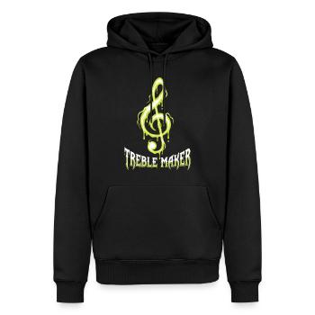 Treble Maker Musique drôle Musicien de jeux de mots - Sweat à capuche Premium bio Homme - noir - Devant - Nico (187cm)