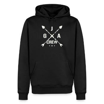 Polterabend Polterabend - Herre Premium økologisk hoodie - sort - Foran - Nico (187cm)