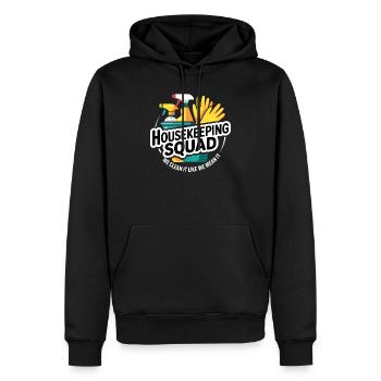 Funny Cleaning Design - Men’s Premium Organic Hoodie - black - Front - Nico (187cm)