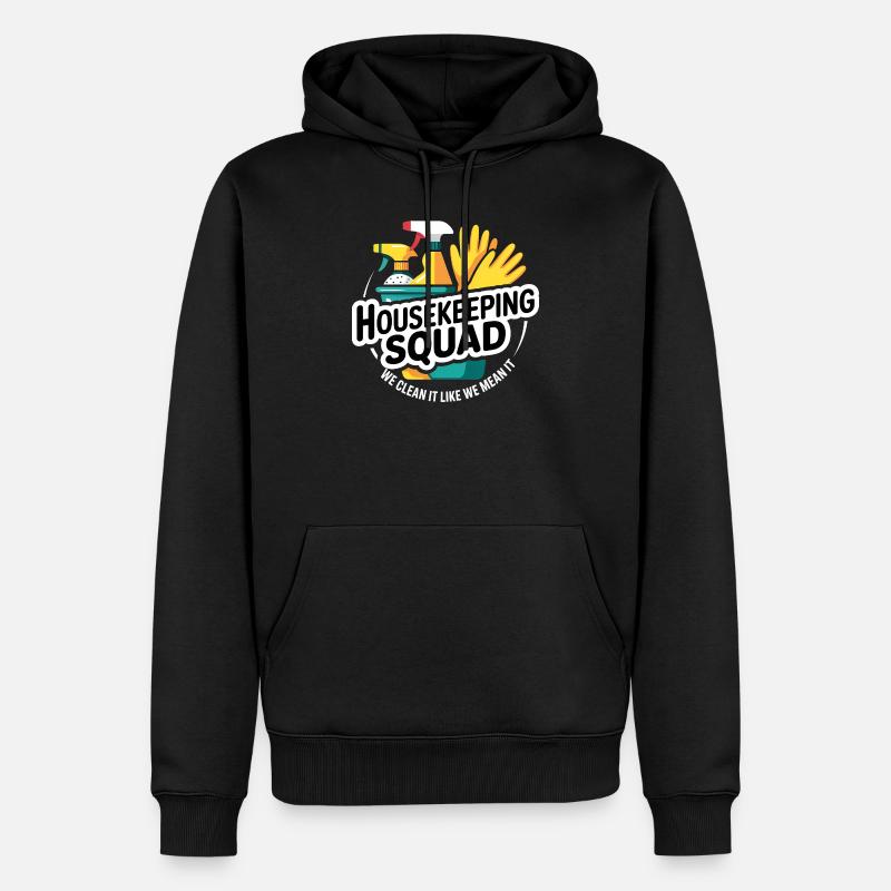 Conception de nettoyage amusante - Sweat à capuche Premium bio Homme - noir