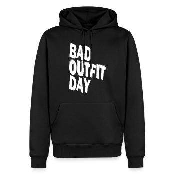 Bad Outfit Day  - Männer Premium Bio Hoodie - Schwarz - Vorne - Nico (187cm)